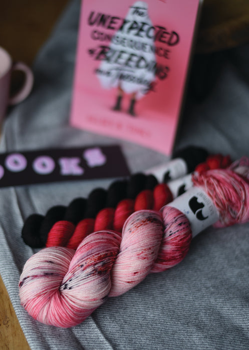 Yarn & Book 4 (Young Adult) - 'The Unexpected Consequence of bleeding on a Tuesday' main colourway  - pre-order