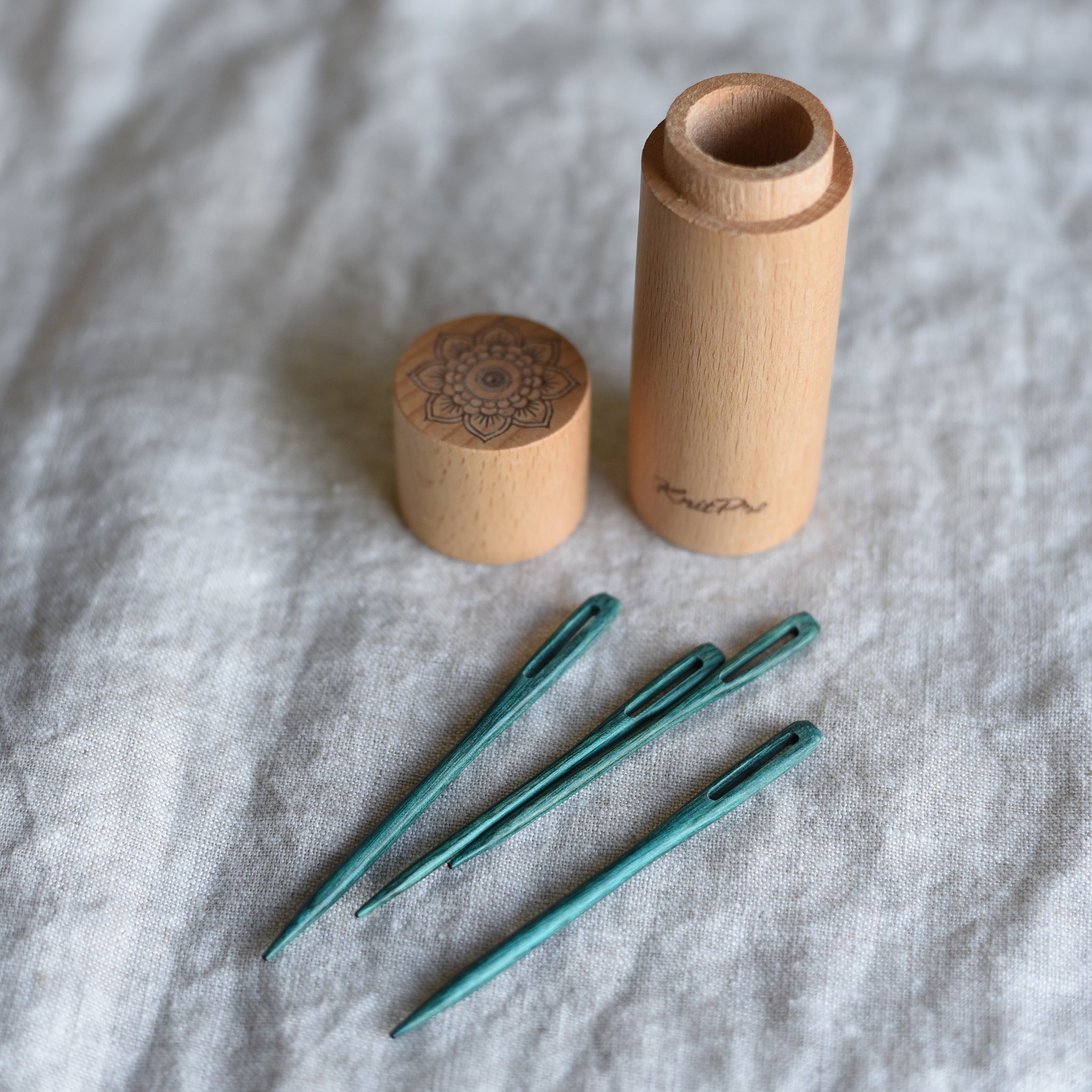 KnitPro Mindful Teal Wood Darning Needles